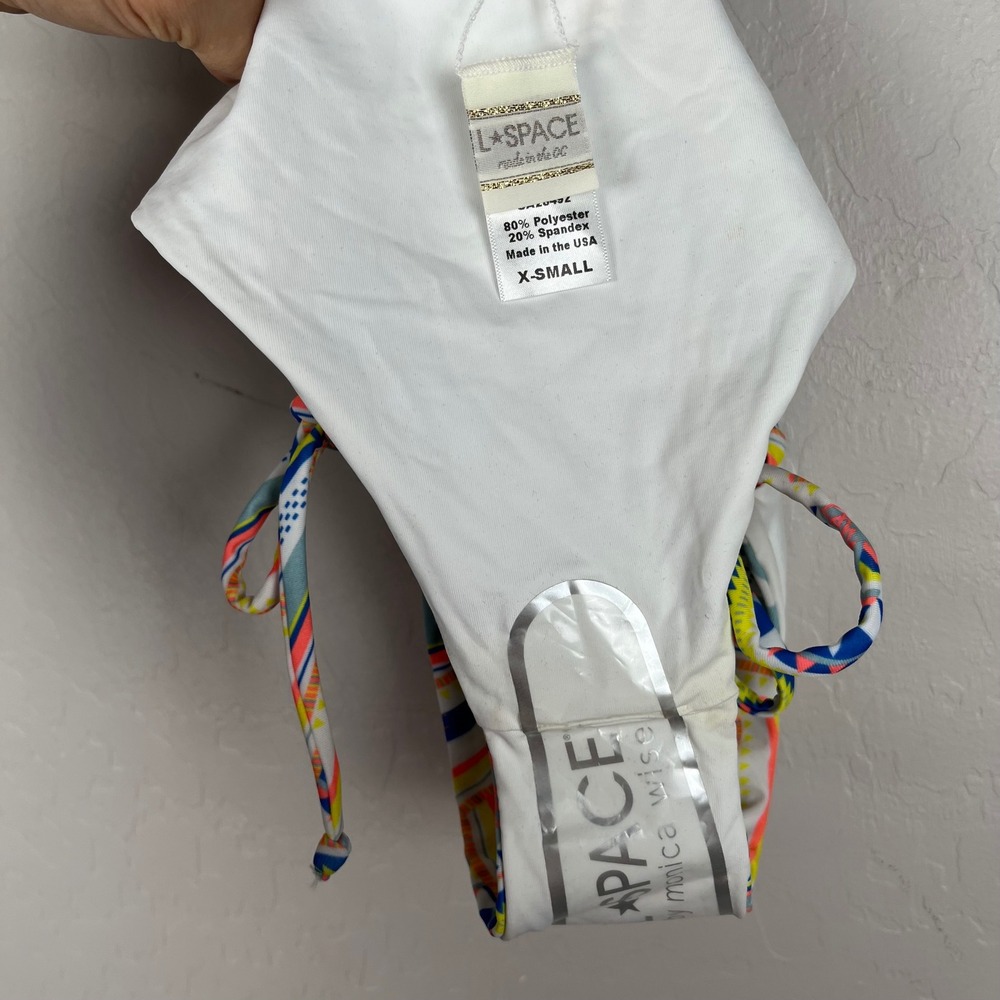 NWT L Space Tribal Print Swimsuit Bottoms Tie Side Bikini Bottom Colorful Sz XS - Picture 5 of 6